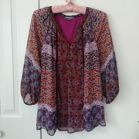Roz & ALI 🌼 beautiful bohemian gypsy top - Picture 5 of 8